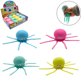 OCTOPUS ANTISTRESS 14CM 4 ASSORTED COLORS