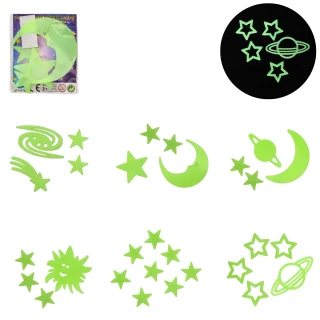 GALAXY SET GLOW IN THE DARK 4/8 PCES 6 ASSORTMENTS