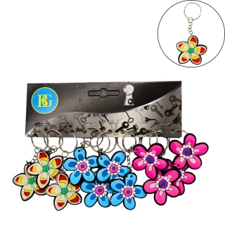 SCHLUSSELANHANGER BLUMEN 4CM 3 FARBEN SORT. 2 SORTIMENT