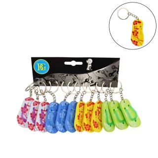 SCHLUSSELANHANGER FLIP FLOP 6.5CM 4 FARBEN SORT.