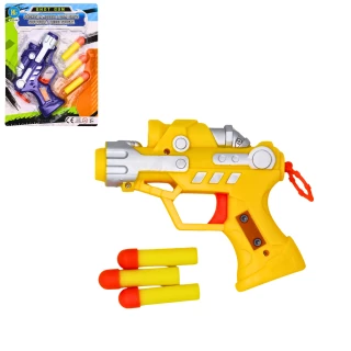 PISTOL 14CM WITH FOAM DARTS 3 ASSORTED COLORS