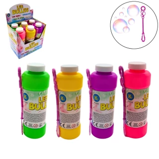 BULLES DE SAVON 500ML 18CM 4 COULEURS ASSORTIES