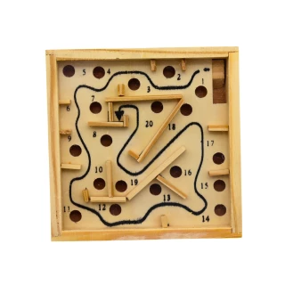 SPIEL LABIRYNTH AUS HOLZ 11.5X11.5CM