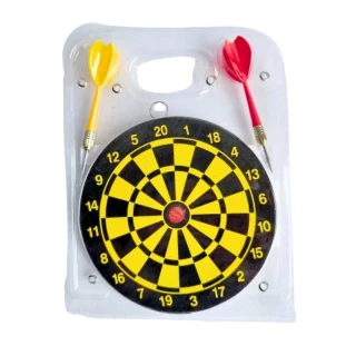 JEU CIBLE BOIS 15CM + 2 FLECHETTES