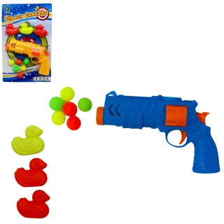 PISTOL 15CM WITH 6 BALLS AND DUCKS