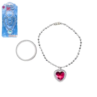 BEAUTY SET NECKLACE WITH BRACELET 2 ASSORTED COLORS