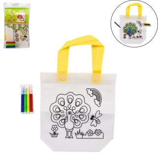 SAC A COLORIER 35X22.5 CM AVEC 4 FEUTRES