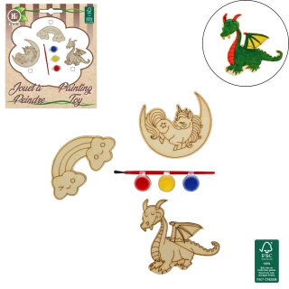 LICORNE / DRAGON / ARC EN CIEL EN BOIS A PEINDRE 9CM