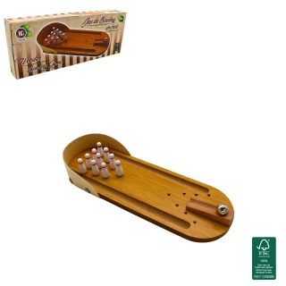 MINI GIOCO DEL BOWLING IN LEGNO 28.5CM