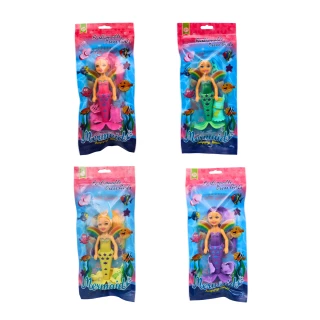 DOLL MERMAID 14CM 3 ASSORTED COLORS