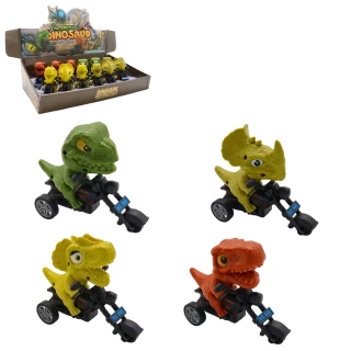 MOTORBIKE DINOSAUR FRICTION 12CM 4 ASSORTMENTS