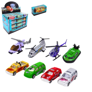 VEHICLE 7.5CM METAL 8 ASSORTMENTS