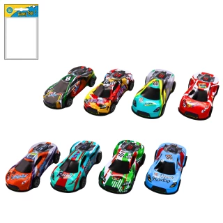 RACING CAR PULLBACK 8.5CM 8 ASSORTMENTS